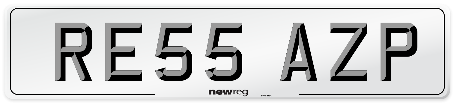 RE55 AZP Number Plate from New Reg